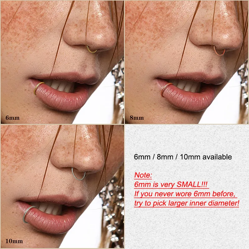 6pcs/lot Hypoallergenic Nose R - Body Jewelry Hypoallergenic recension och pris