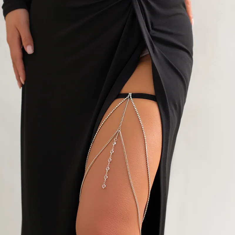 Thigh Chain Multilayer Claw Me - Body Jewelry Thigh Chain recension och pris
