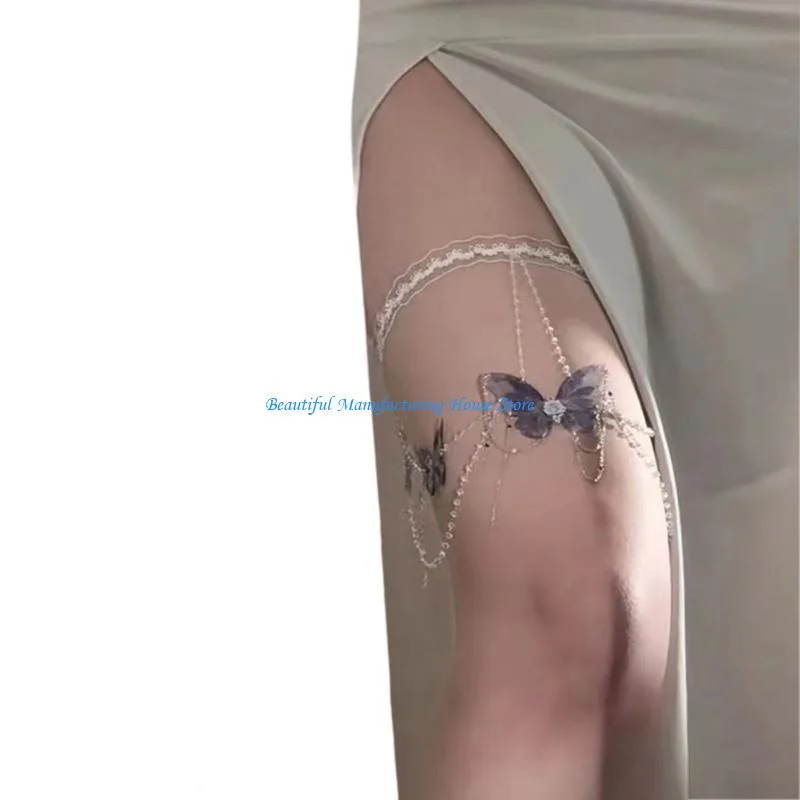 E56A Butterfly Tassels Thigh C - Body Jewelry Thigh Chain recension och pris