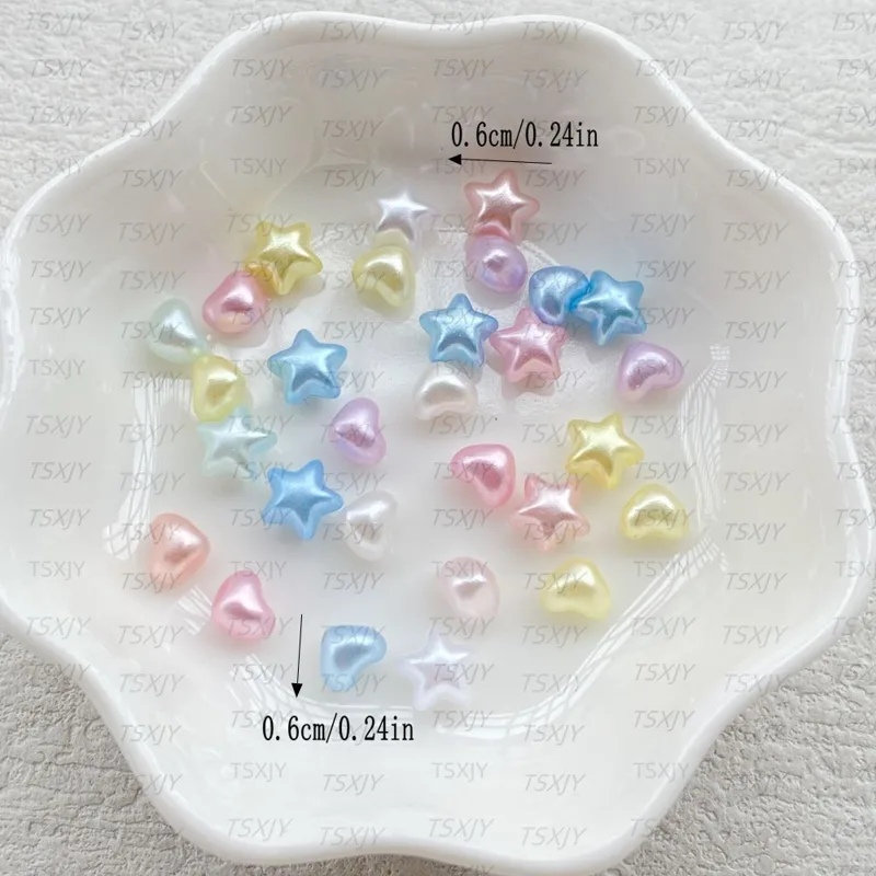 100pcs Resin Mixed 3D Colorful - Star Flat Back recension och pris