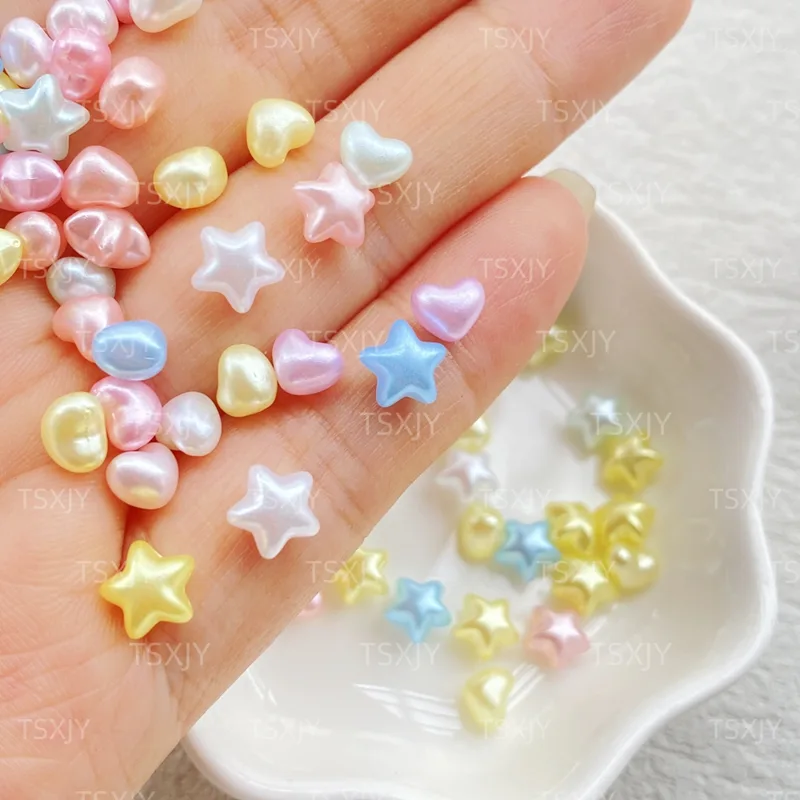 100pcs Resin Mixed 3D Colorful - Star Flat Back recension och pris