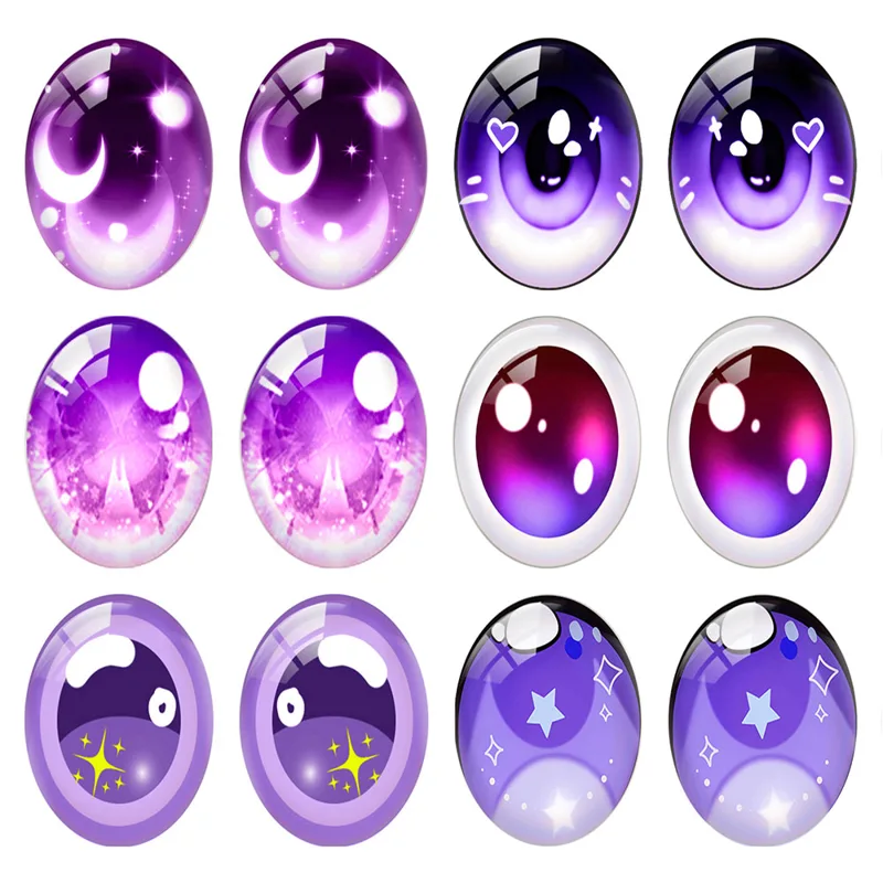 5pairs/lot Oval Cute Cartoon D - Star Flat Back recension och pris