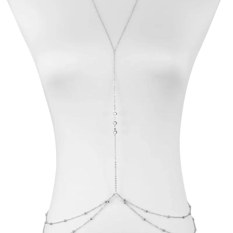 Simple Long Imitation crystal  - Body Jewelry Harness recension och pris