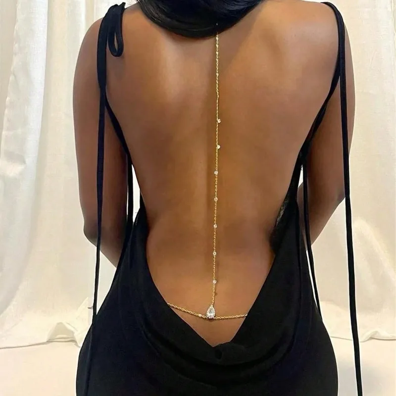 Bride Backless Rhinestone Wate - Body Jewelry Dress recension och pris