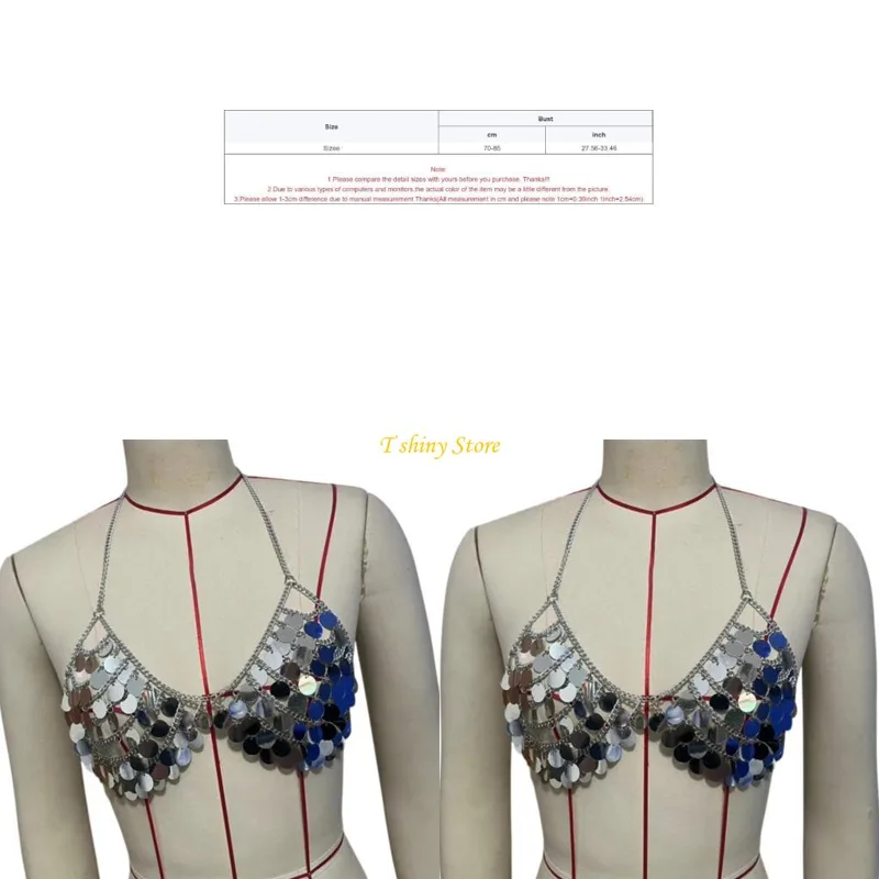N58F Festive Sequins Vest Top  - Body Jewelry Vest recension och pris