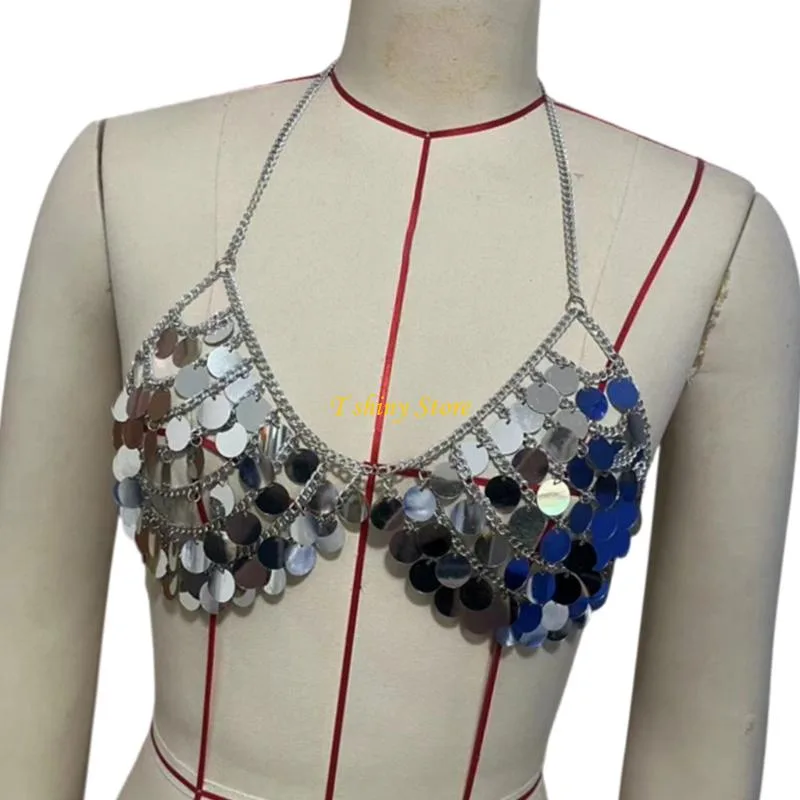 N58F Festive Sequins Vest Top  - Body Jewelry Vest recension och pris