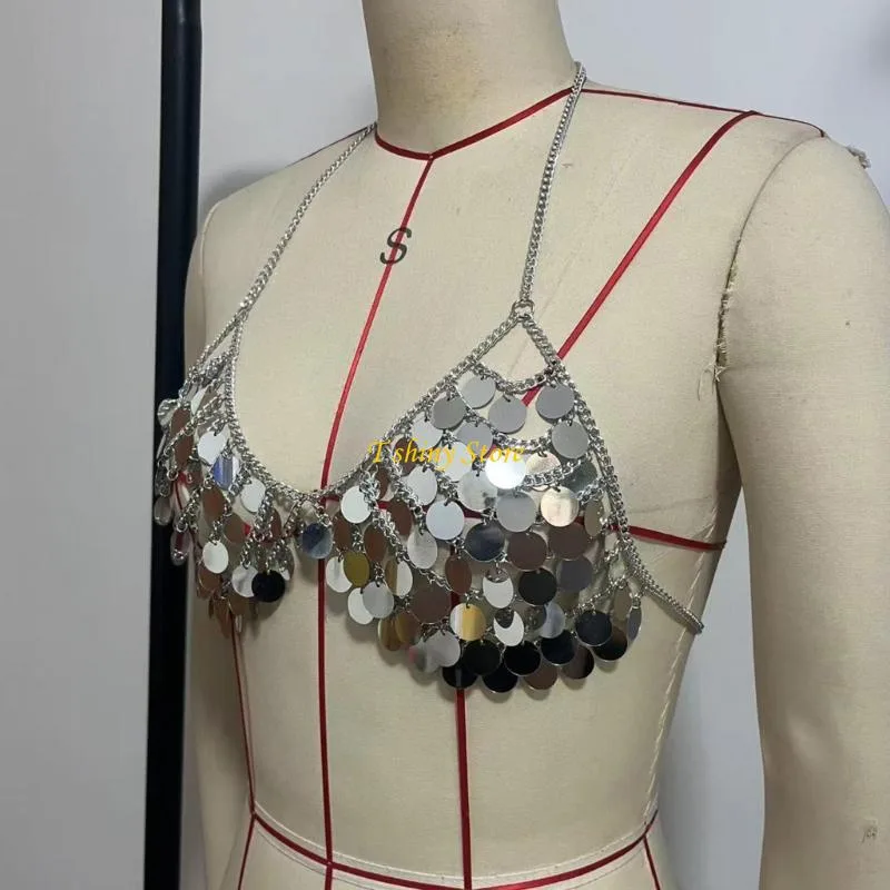 N58F Festive Sequins Vest Top  - Body Jewelry Vest recension och pris