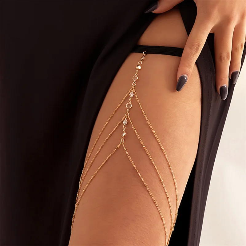 Boho Elastic Band Crystal Leg  - Body Jewelry Dress recension och pris