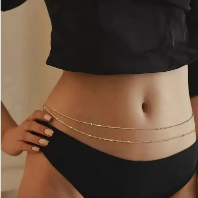 HipHop Double Layers Belly Cha - Body Jewelry Dress recension och pris