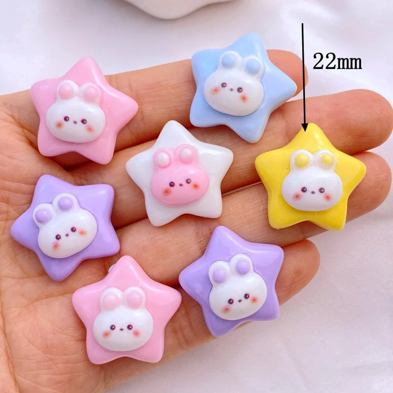 10Pcs New Cute Resin 22mm Cart - Star Flat Back recension och pris