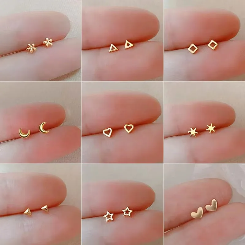925 Silver Needles Gold Color  - Body Jewelry Hypoallergenic recension och pris
