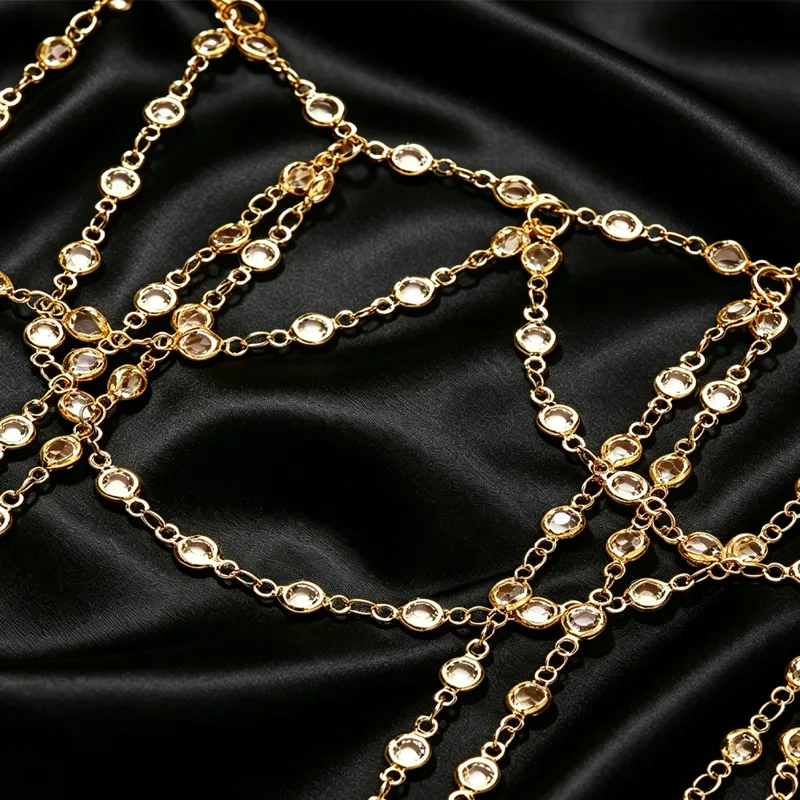 Elegant Rhinestone Shoulder Ch - Body Jewelry Harness recension och pris
