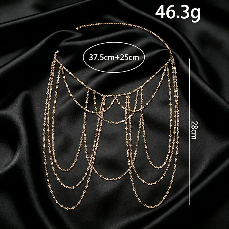 Elegant Rhinestone Shoulder Ch - Body Jewelry Harness recension och pris