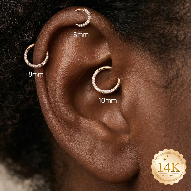 CANNER 1PC 14K Solid Gold 6/8/ - Body Jewelry Hypoallergenic recension och pris