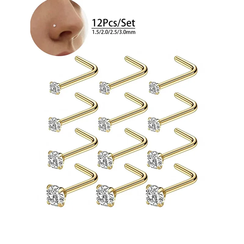 12-Piece Full Set 316L Hypoall - Body Jewelry Hypoallergenic recension och pris