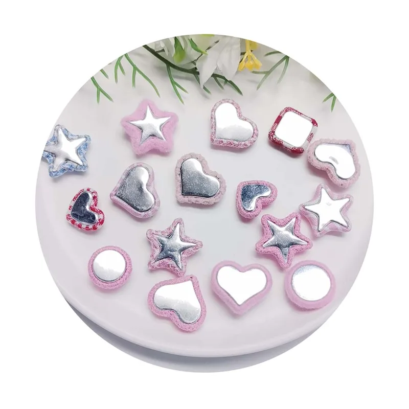 Mixed Fabric Cabochon Flat bac - Star Flat Back recension och pris