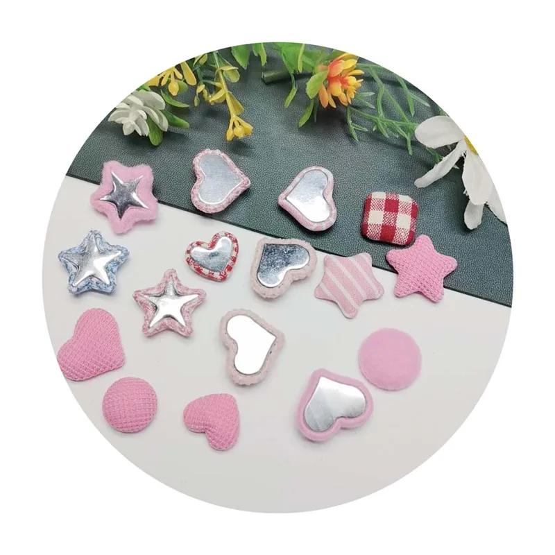 Mixed Fabric Cabochon Flat bac - Star Flat Back recension och pris