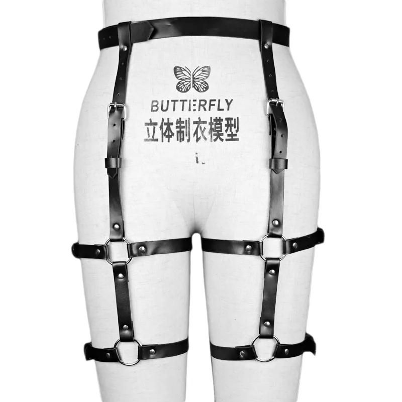 Punk Leather Thigh Harness Bel - Body Jewelry Thigh Chain recension och pris