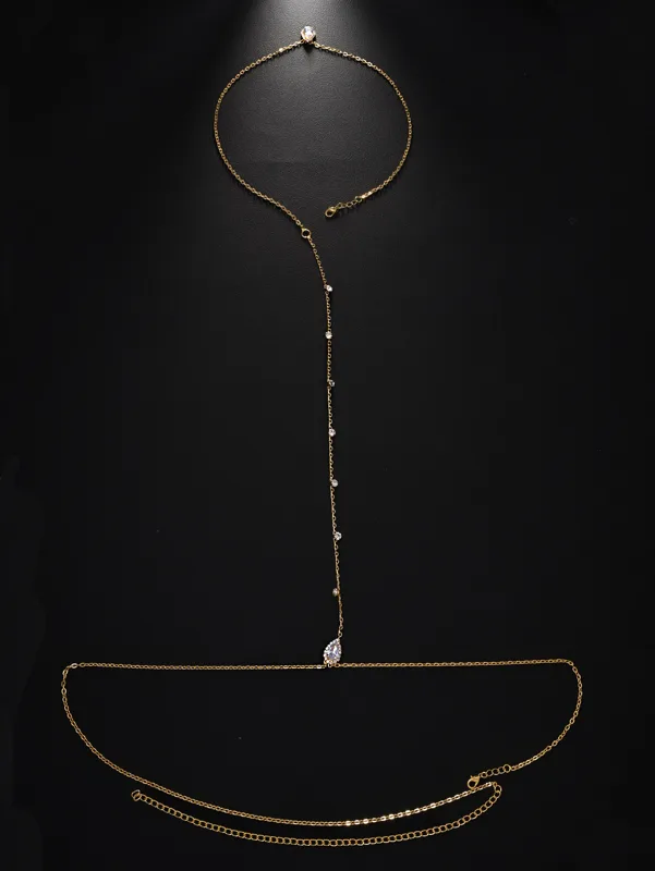 Back Body Chain Zircon Spine C - Body Jewelry Dress recension och pris