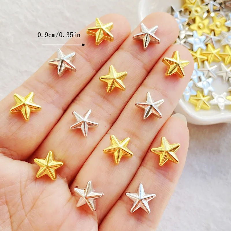 50pcs New Cute  Resin Mini Gol - Star Flat Back recension och pris
