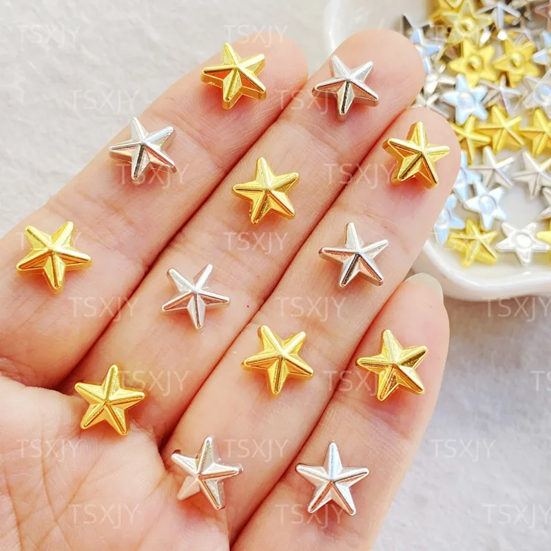 50pcs New Cute  Resin Mini Gol - Star Flat Back recension och pris
